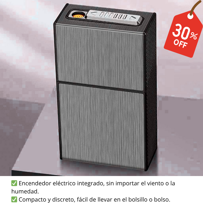 Cigarrera con Encendedor Superior