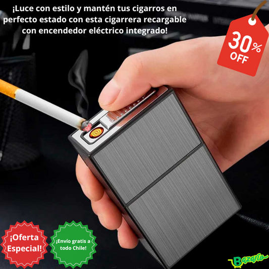 Cigarrera con Encendedor Superior